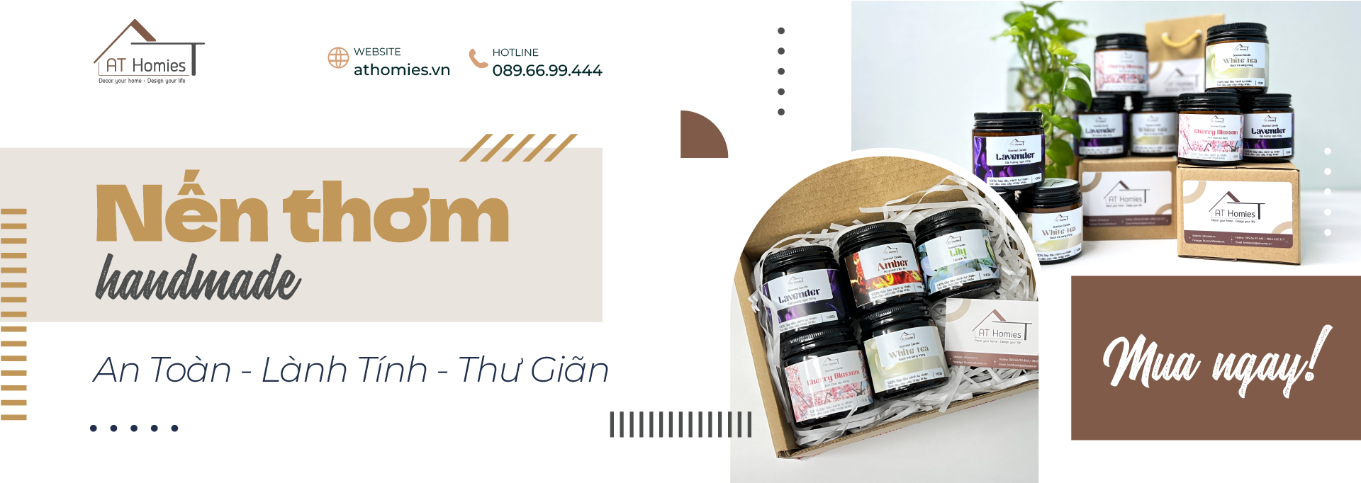 Nến thơm handmade - AT Homies - Shop Decor Handmade