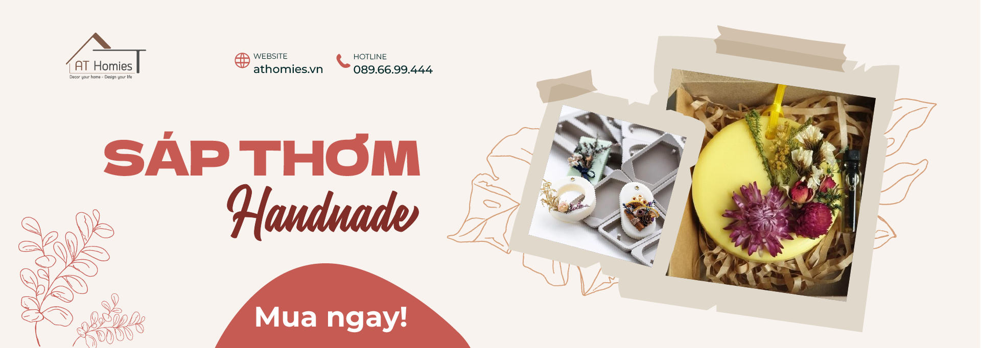 Sáp thơm handmade - AT Homies - Shop Decor Handmade