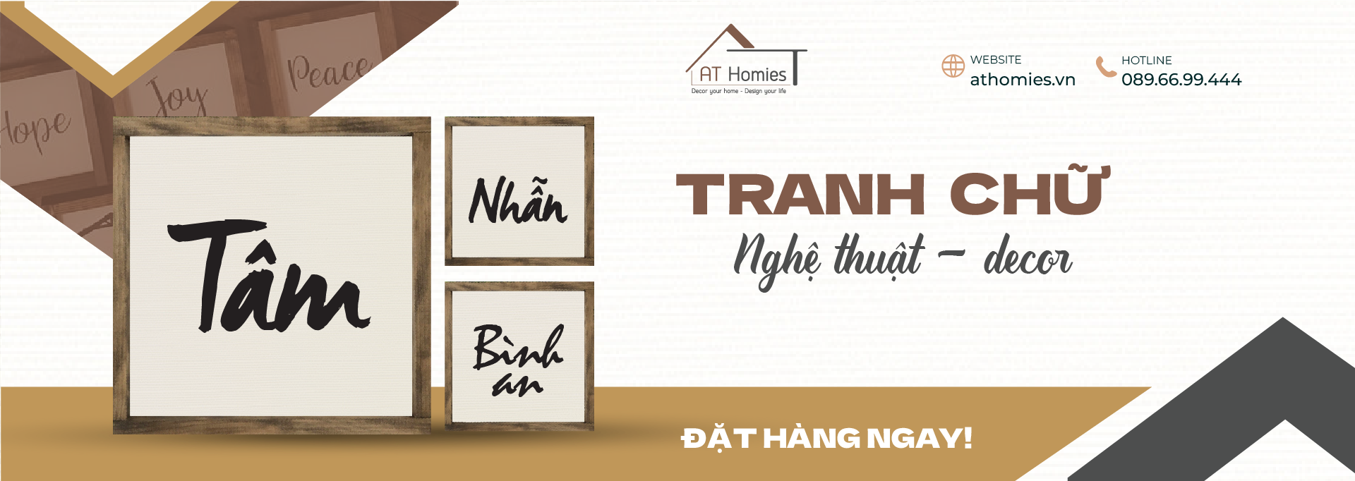 Tranh gỗ chữ nghệ thuật - AT Homies - Shop Decor Handmade