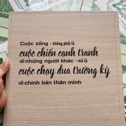 Tranh gỗ khắc Laser theo yêu cầu 13 Tranh chữ khắc laser theo yêu cầu - AT Homies