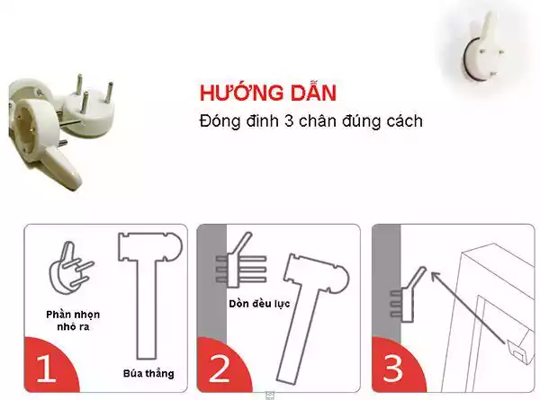 Hướng Dẫn đóng đinh 3 Chân